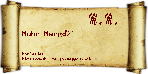Muhr Margó névjegykártya